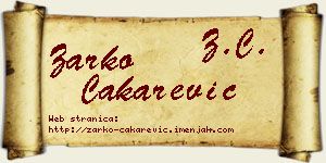Žarko Čakarević vizit kartica